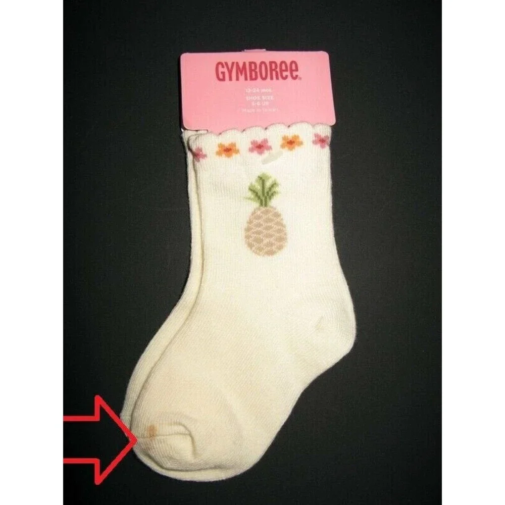 NEW Gymboree baby girl socks 12-24 pineapple beach shack tropical aloha sunshine